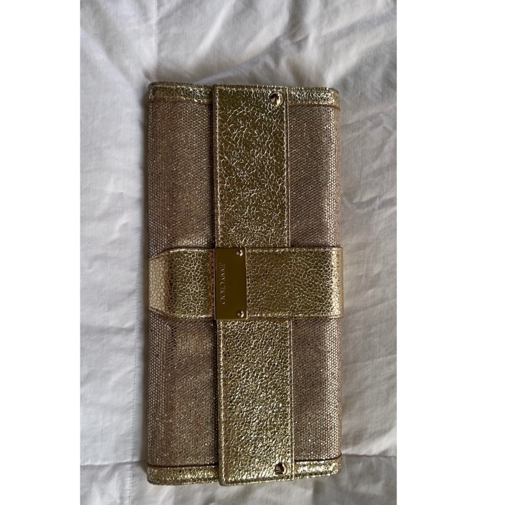 Gold Jimmy Choo Ubai Clutch